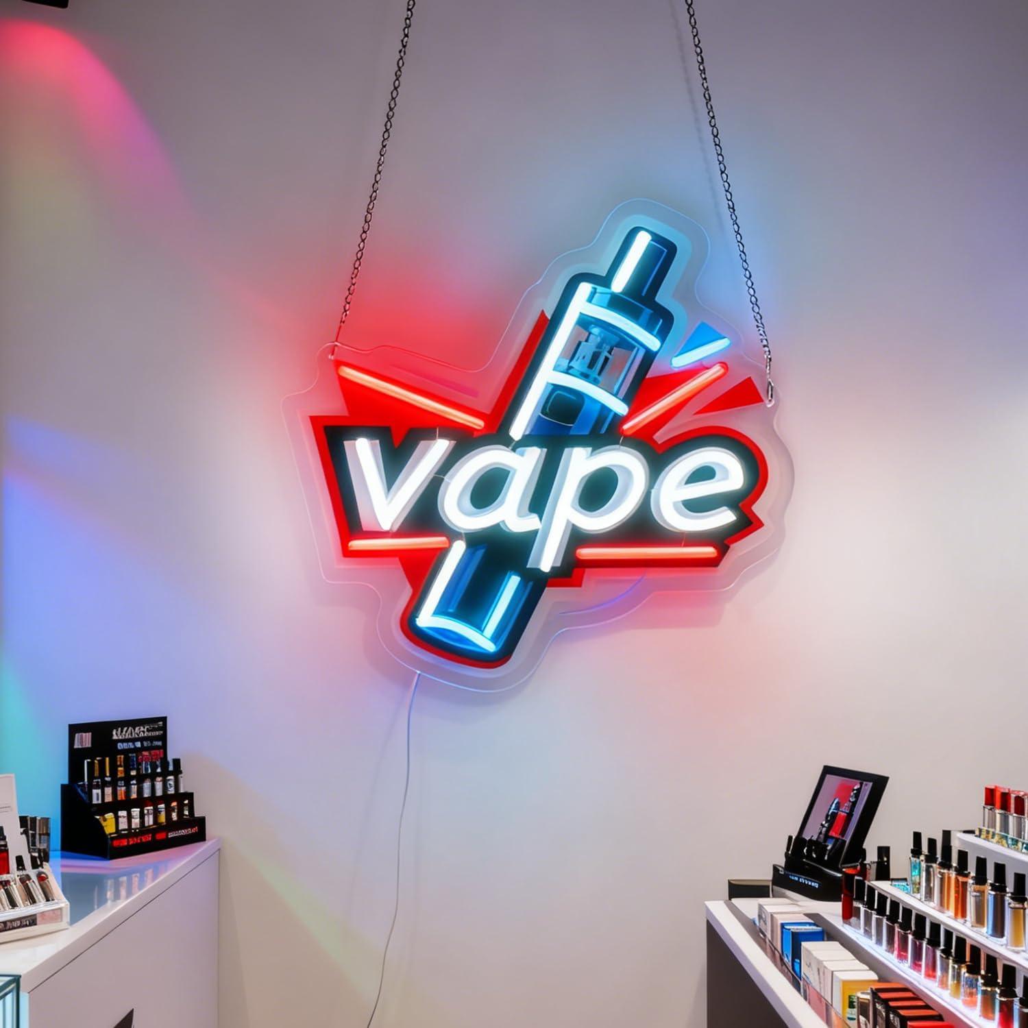 Vaping Store - 베이프 네온사인 USB 디밍 가능 LED