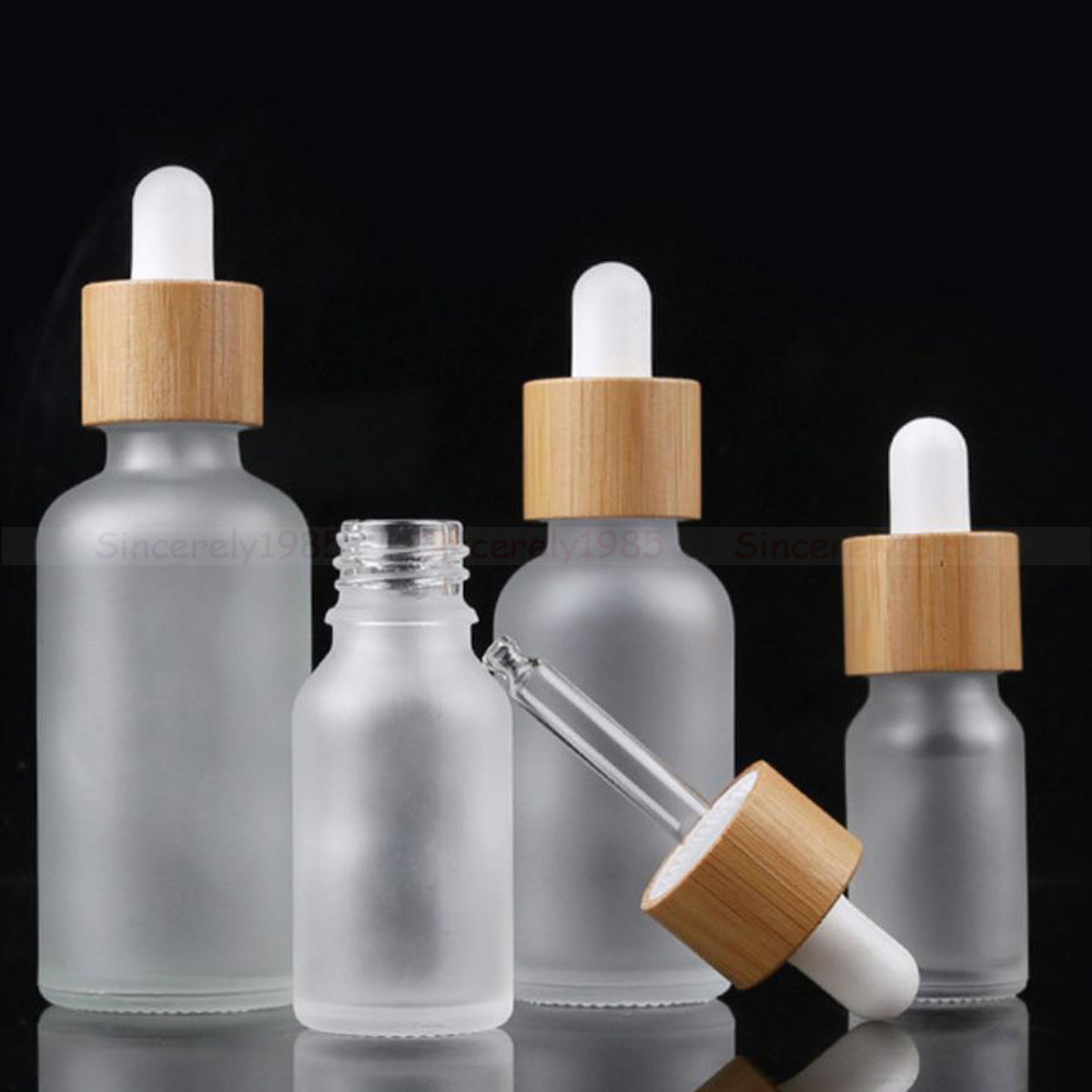 Juice Bottle Dropper - 5X 10X 반투명 흰색 유리 드롭퍼