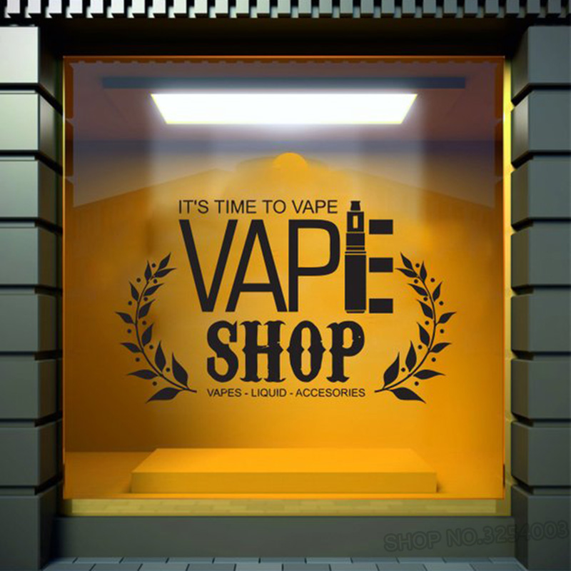 Vaping Store - Vape Shop Words 벽 데칼 창