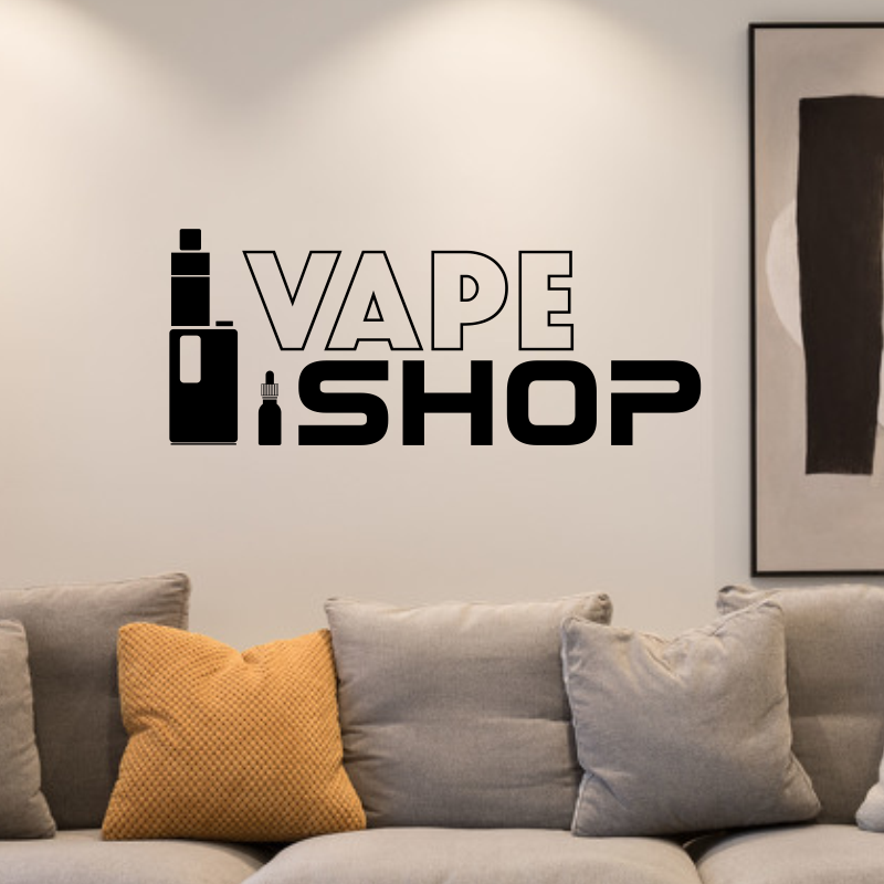 Vaping Shop - 비닐 벽 데칼 전자담배 가게 간판