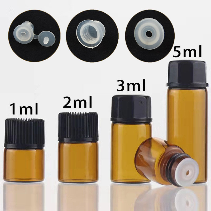 Juice Bottle Dropper - 10X 100x 1/2/3/5/10ML 미니 앰버 빈