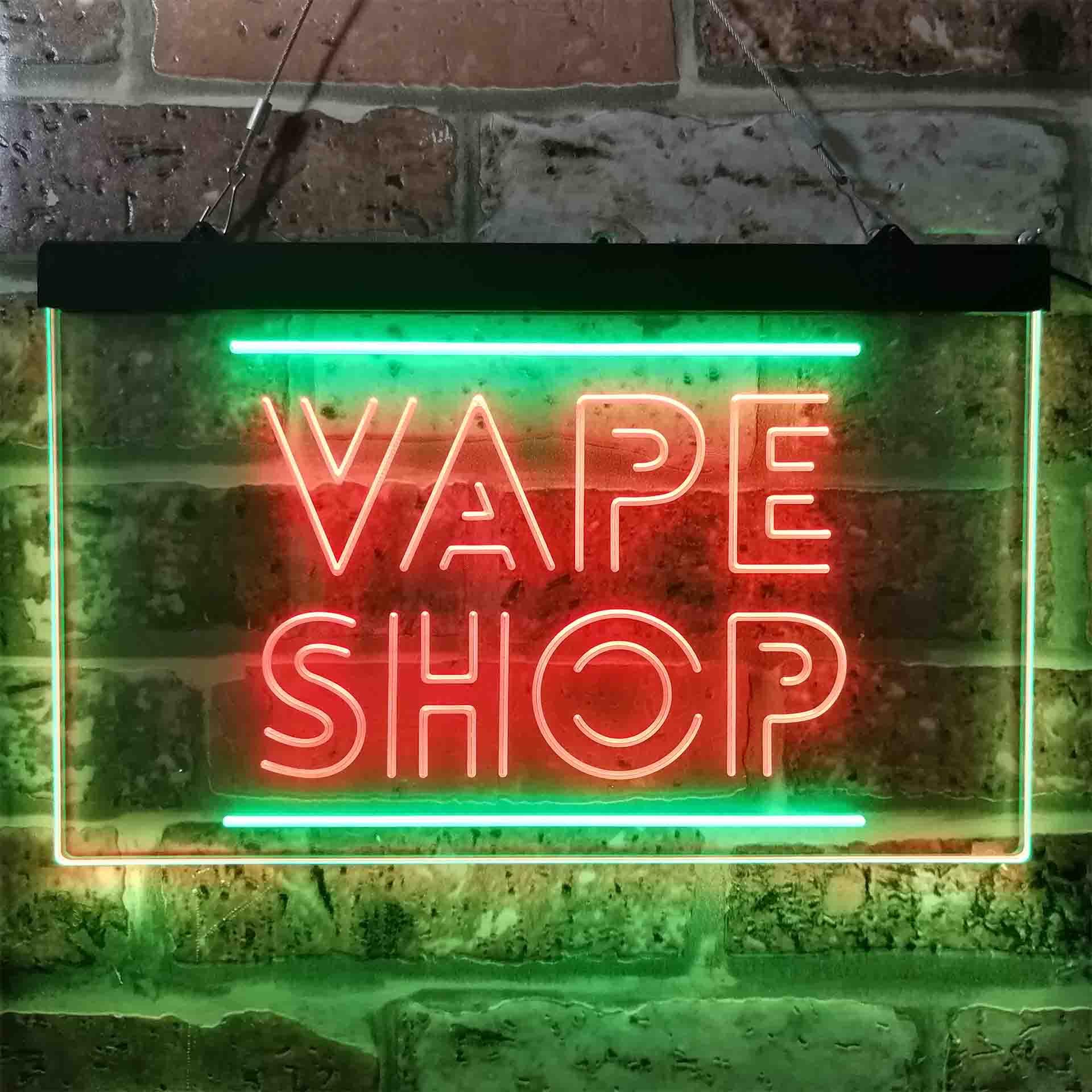 VAPE SHOP 듀얼 컬러 Led 네온 사인 st6- - Vaping Shop 리뷰 및 가격