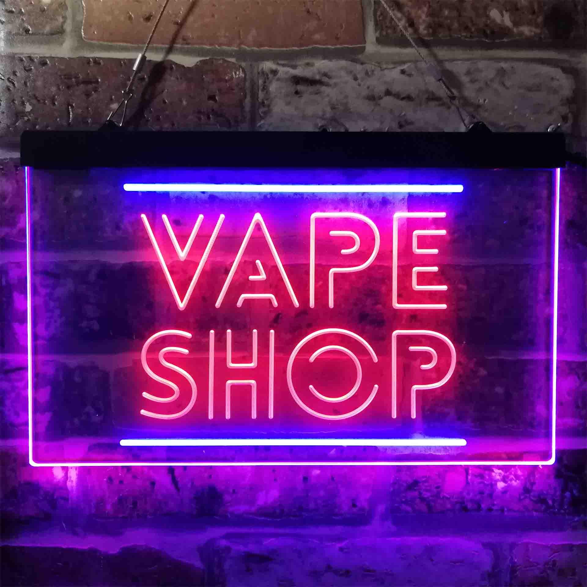 VAPE SHOP 듀얼 컬러 Led 네온 사인 st6- - Vaping Shop 리뷰 및 가격