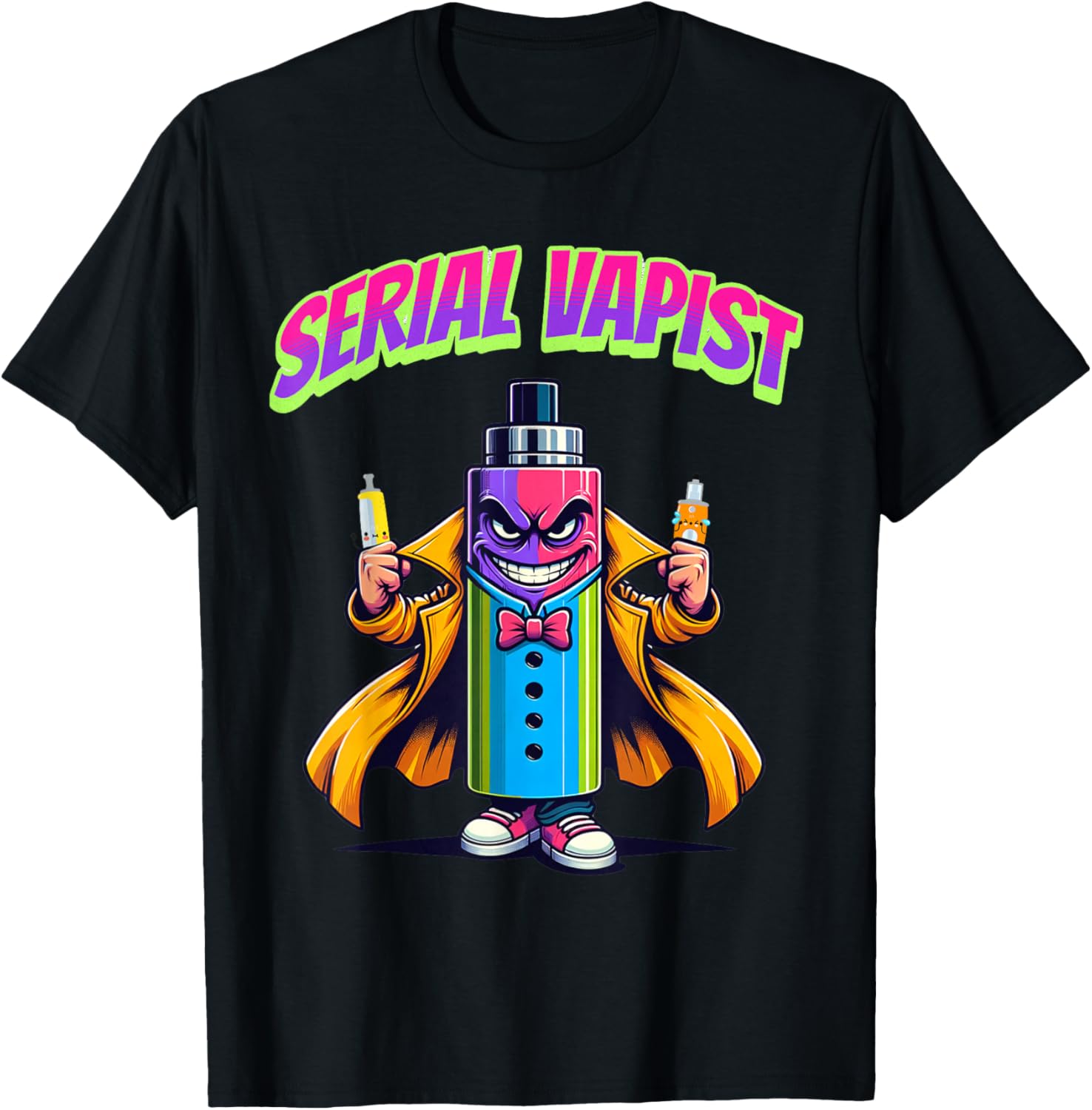 시리얼 바피스트 만화 전자담배 모드 캐릭터 그래픽 티  - Vaping Shop 리뷰 및 가격