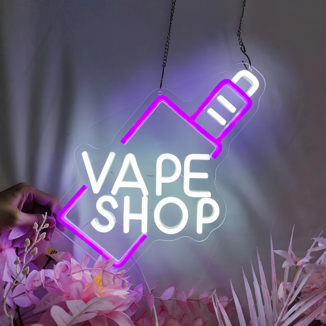 VAPE Shop LED 네온 사인 USB 충전에 적합 - Vaping Shop 리뷰 및 가격