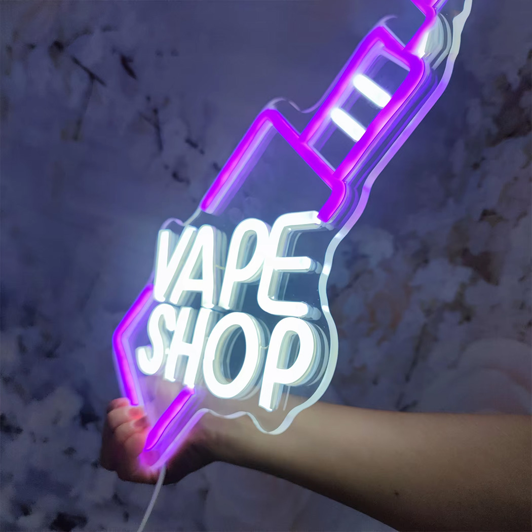 VAPE Shop LED 네온 사인 USB 충전에 적합 - Vaping Shop 리뷰 및 가격