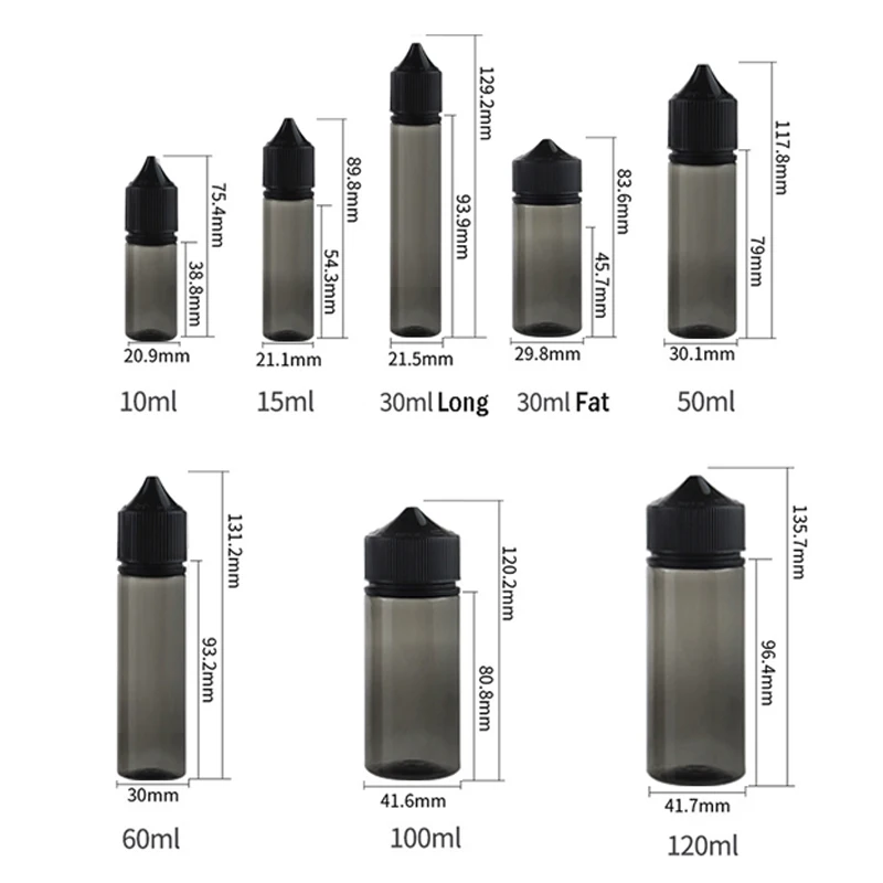5Pcs 10/15/30/60/100/120ml 검은  - Juice Bottle Dropper 리뷰 및 가격