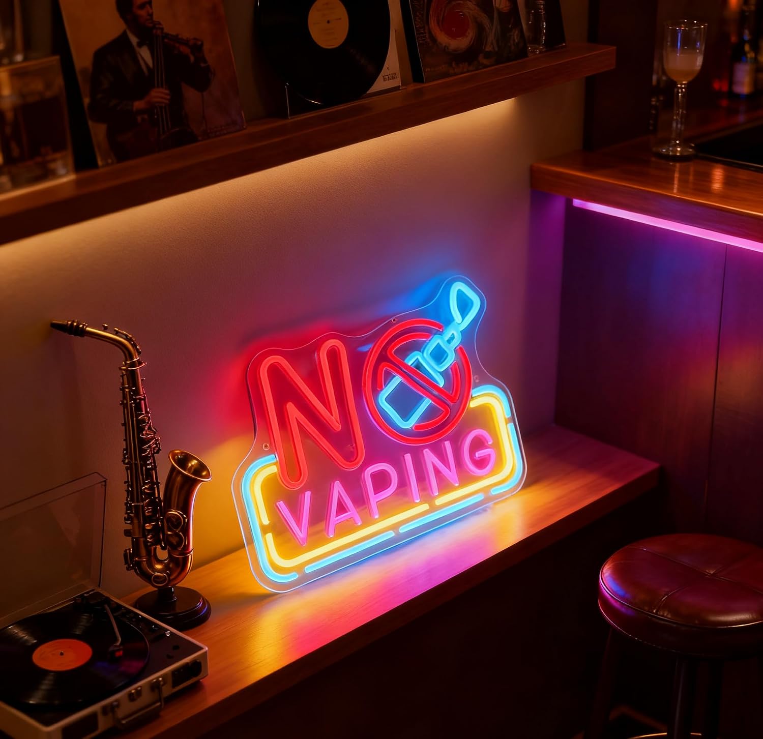 베이핑 금지 LED 네온사인 USB 전원 네온라이트 - - Vaping Shop 리뷰 및 가격