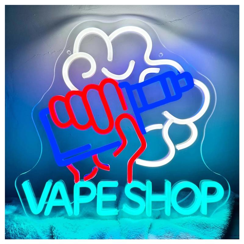 베이프샵 네온사인, 베이프를 든 손 모양 LED 조명, - Vaping Store 리뷰 및 가격